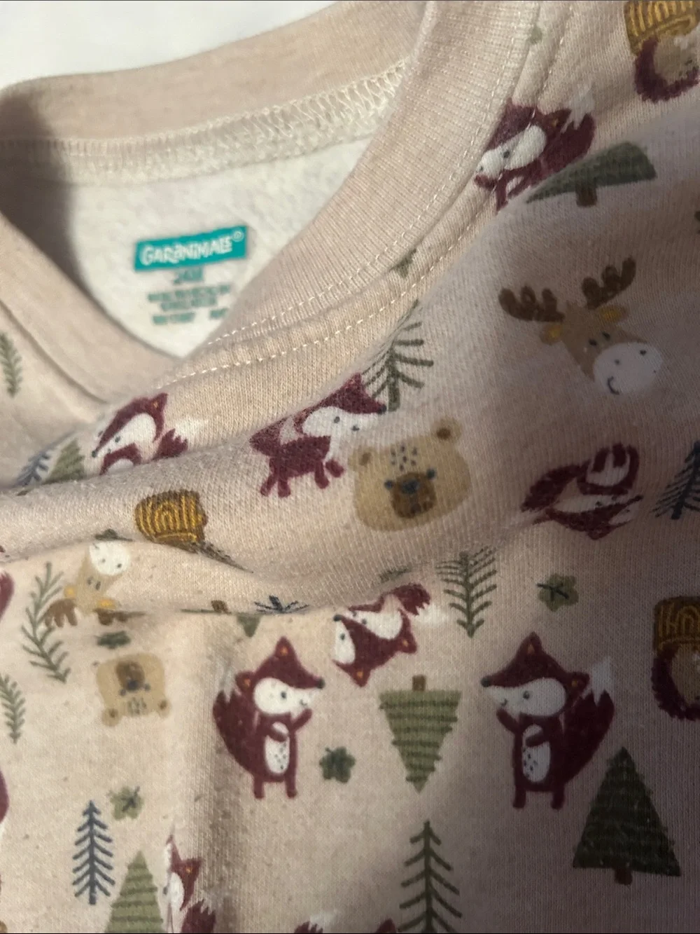 Garanimals Kids Crewneck Sweatshirt - Red, Navy & Beige Animal and Space Prints